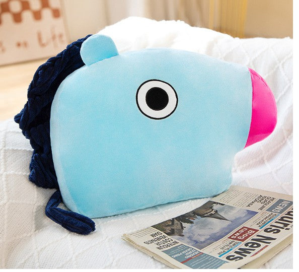 BTS New Cartoon Pillow Cushion PongPong Plush Cushion Pillow