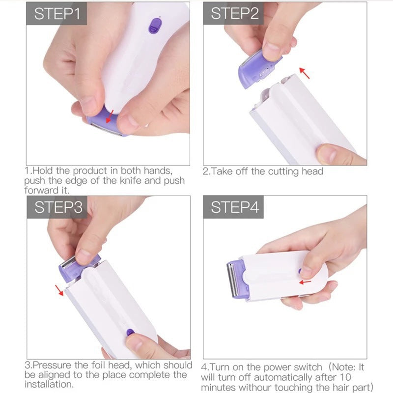 Cross-border new epilator Blu-ray shaver induction shaver lady shaver induction automatic hair removal instrument