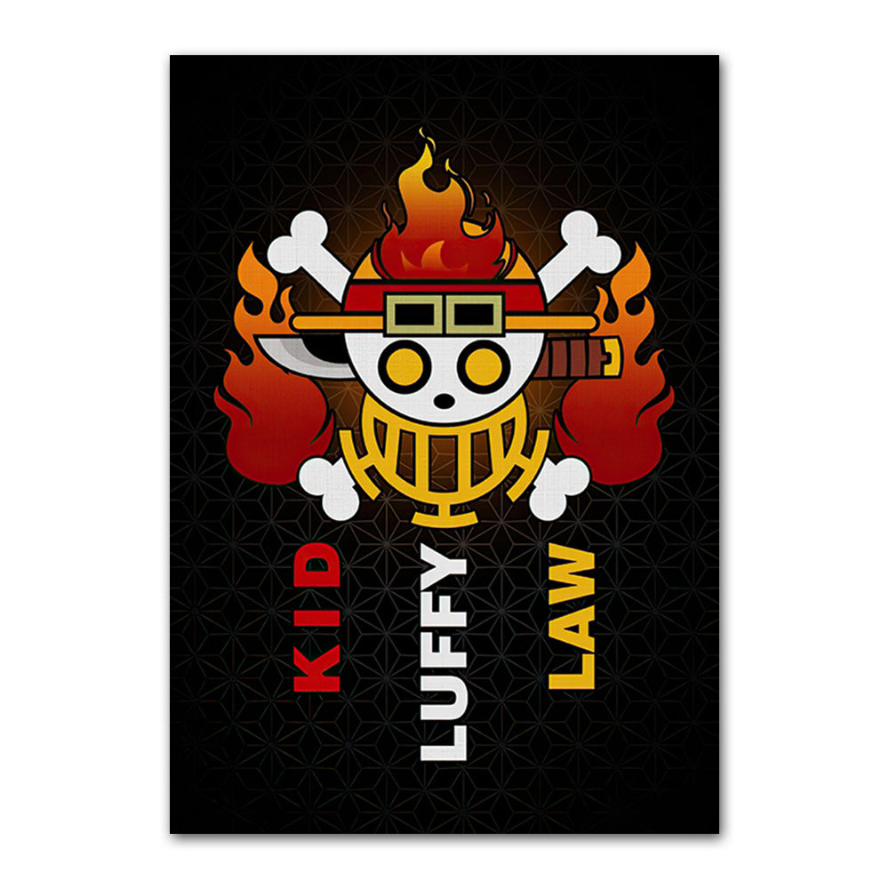 One Piece poster Wanted Order One Piece Bounty Order Luffy Chopper Anime Canvas Painting