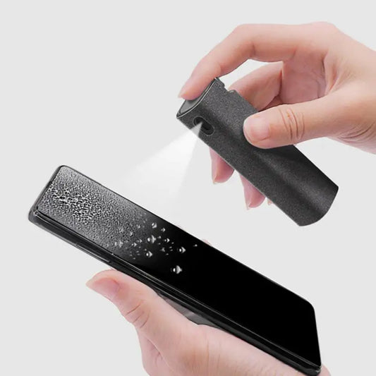 1PC Protable 2 In 1 Phone Screen Cleaner Spray Microfiber Cloth Set Cleaning Artifact Computer Mobile Phone Screen Dust Removal